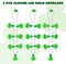 3 PCS St Patrick's Day Light Up Necklaces,Green Shamrock Bulb Necklace for Costume Dressing-up Accessories Saint Patricks Decorations Party Favor Supplies